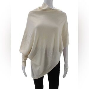 NFP Studio New form perspective Cream Poncho Sweater pullover asymmetrical o/s